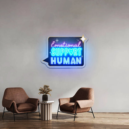 Emotional Support Human Neon Signs Led Signs For Room - Shineneon