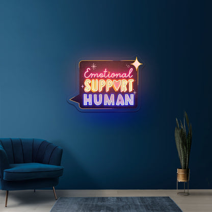Emotional Support Human Neon Signs Led Signs For Room - Shineneon