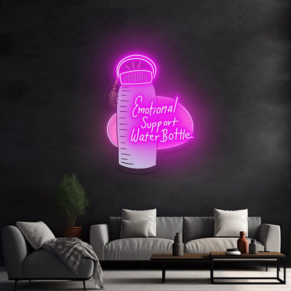 Emotional Support Water Bottle Neon Light Signs Custom - Shineneon