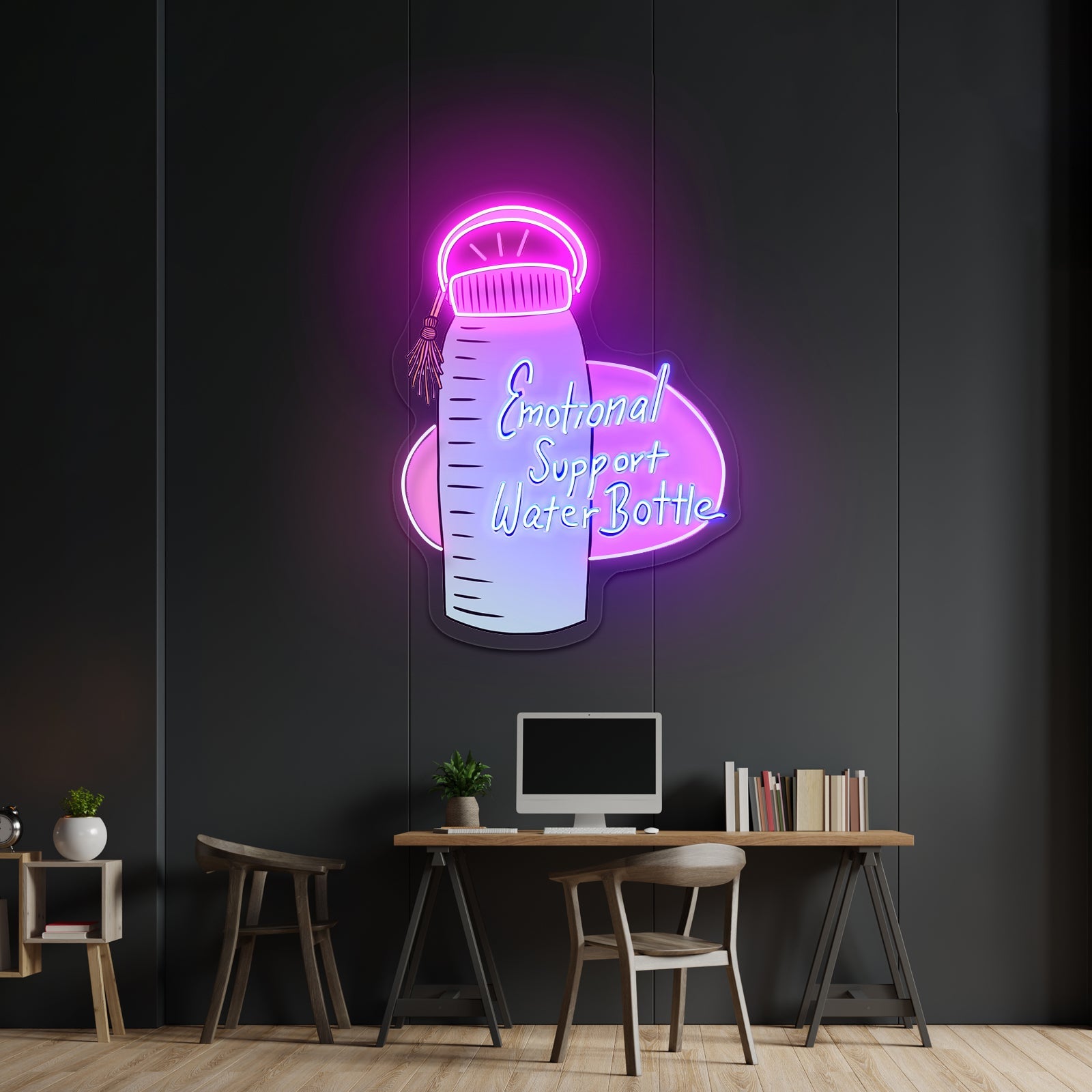 Emotional Support Water Bottle Neon Light Signs Custom - Shineneon