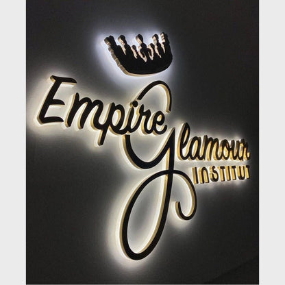 Empire Glamour Institut With Logo 3D Backlit Channel Letters Led Light Sign - Shineneon