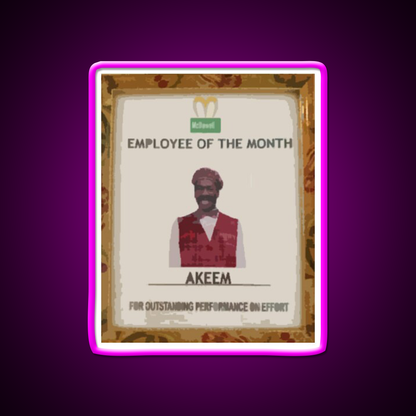 Employee Of The Month Barber Shop Haircut Led Neon Sign - Neon sign mounted on wall in room