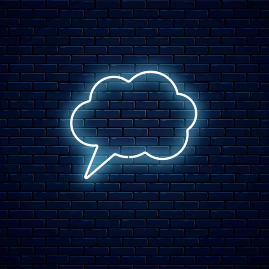 Empty Speech Bubble Frame Cloud Neon Signs Led Business Sign - Shineneon