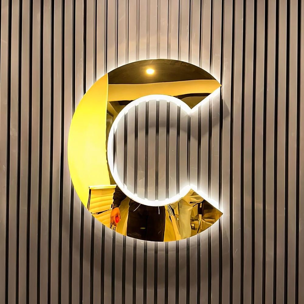 Emtal C 3D Front And Back Lit Letters Metal Led Sign - Shineneon
