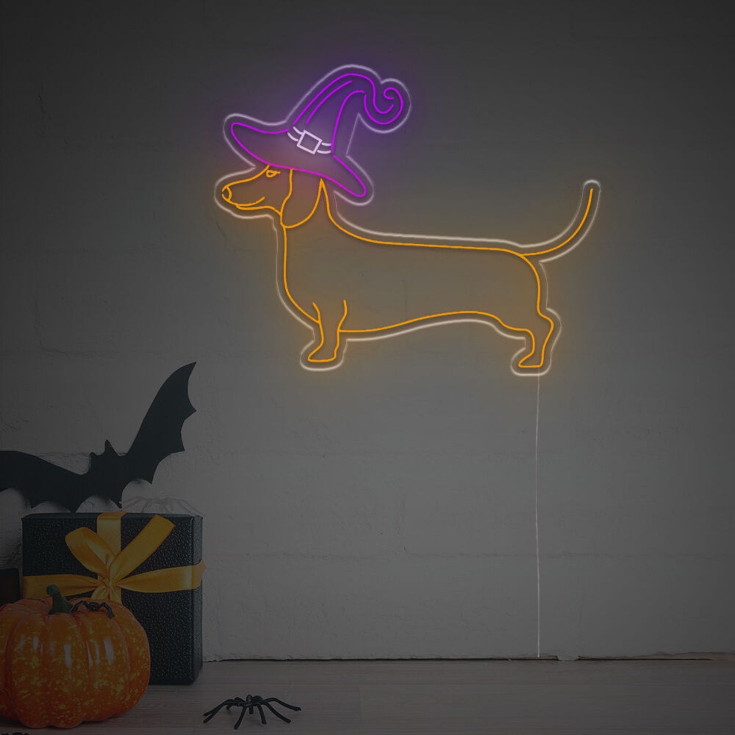 Enchanting Dachshund With Wizard Hat Led Neon Sign | Shineneon