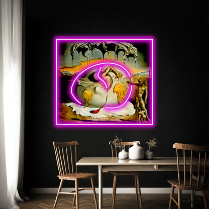 Enfante Geopolitique Observante Painting Print Wall Artwork Neon Signs