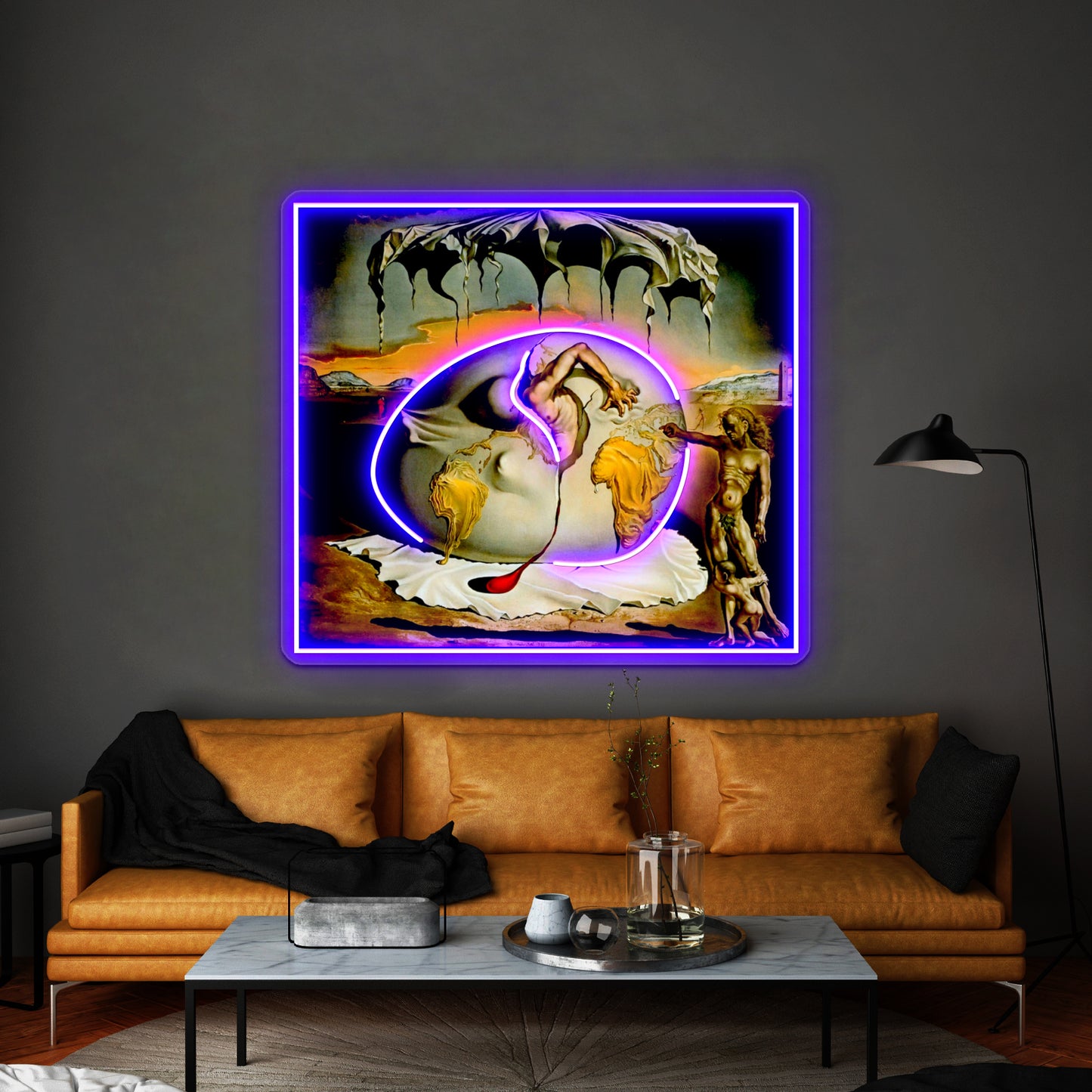 Enfante Geopolitique Observante Painting Print Wall Artwork Neon Signs