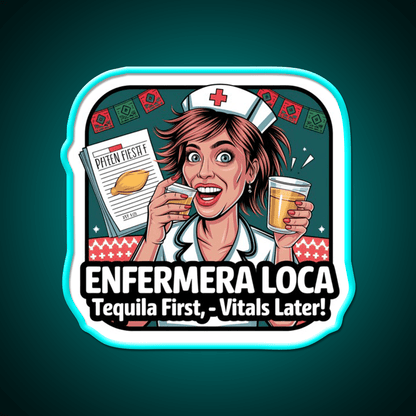 Enfermera Loca Funny Tequila Nurse Fiesta Party Drink Tequila Led Neon Sign Rgb Color - Shineneon