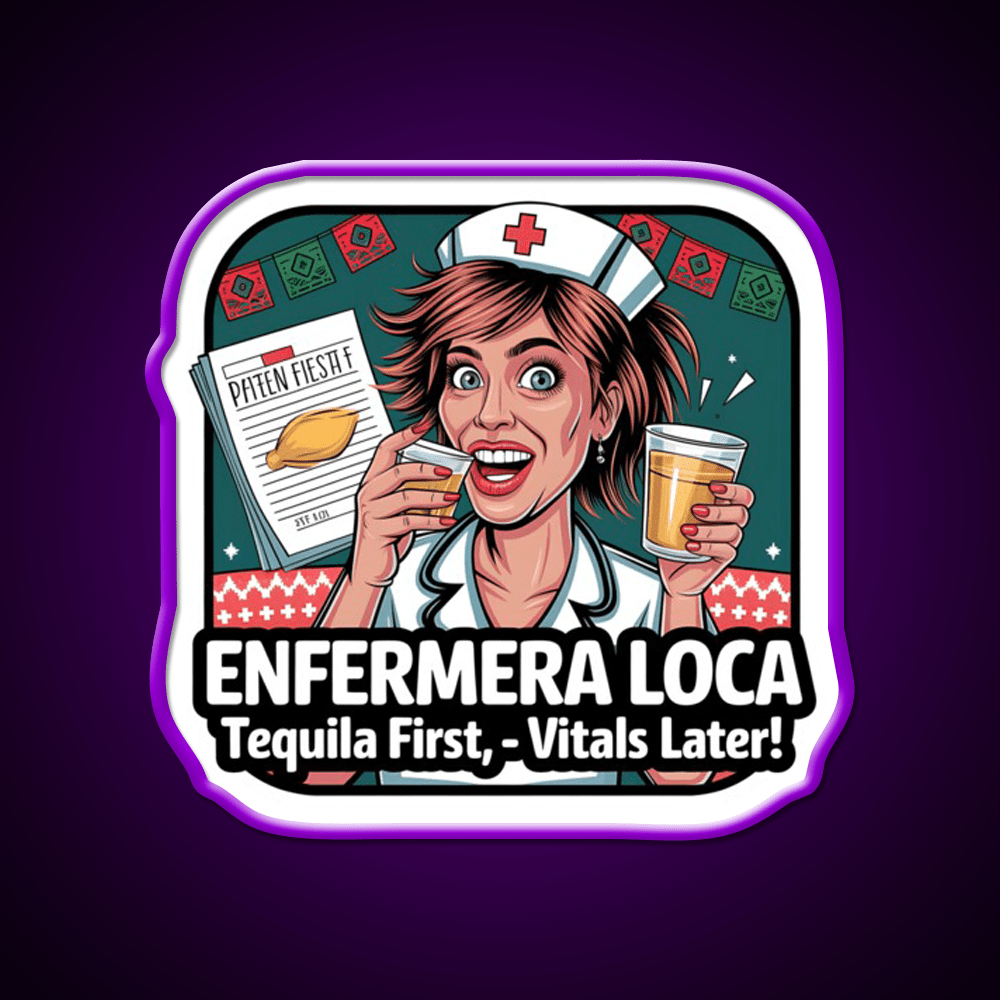 Enfermera Loca Funny Tequila Nurse Fiesta Party Drink Tequila Led Neon Sign Rgb Color - Shineneon