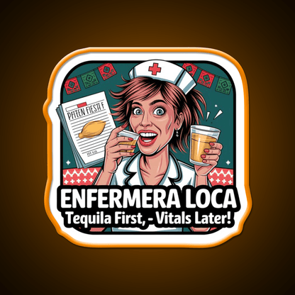 Enfermera Loca Funny Tequila Nurse Fiesta Party Drink Tequila Led Neon Sign Rgb Color - Shineneon