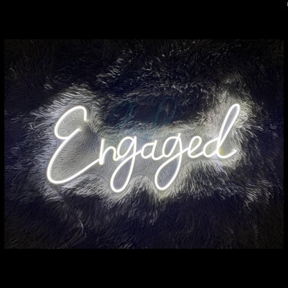 Engaged White Led Neon Sign For Wedding Party Decor | Shineneon