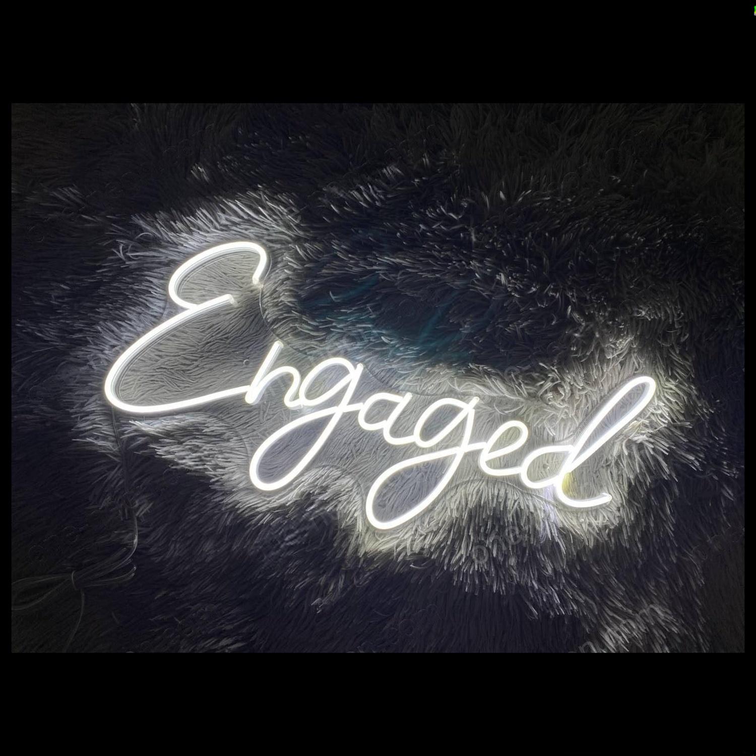 Engaged White Led Neon Sign For Wedding Party Decor | Shineneon
