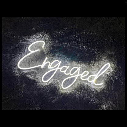 Engaged White Led Neon Sign For Wedding Party Decor | Shineneon