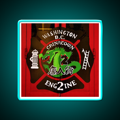 Engine 2 Asian Cultural Led Neon Sign Rgb Color - Size and dimension reference
