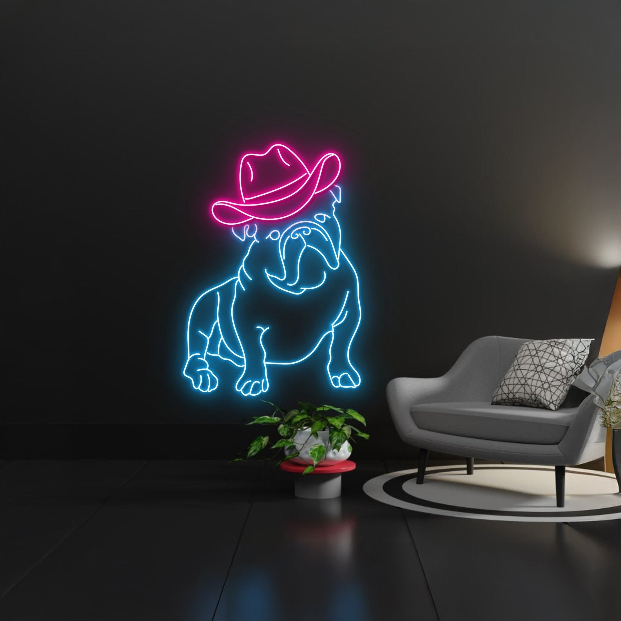 English Bulldog Led Sign Wall Decor English Bulldog Led Light - Shineneon