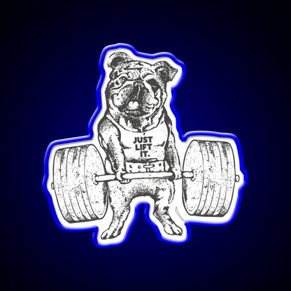 English Bulldog Lift Gym Fitness Led Neon Sign Rgb Color - LED neon sign view 5