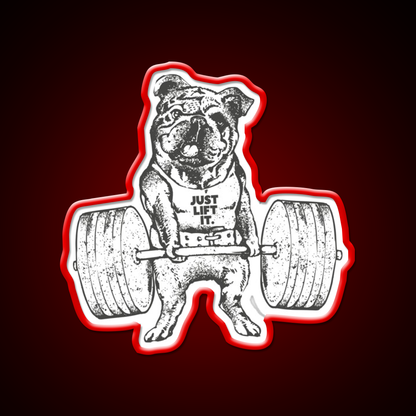 English Bulldog Lift Gym Fitness Led Neon Sign Rgb Color - LED neon sign view 10