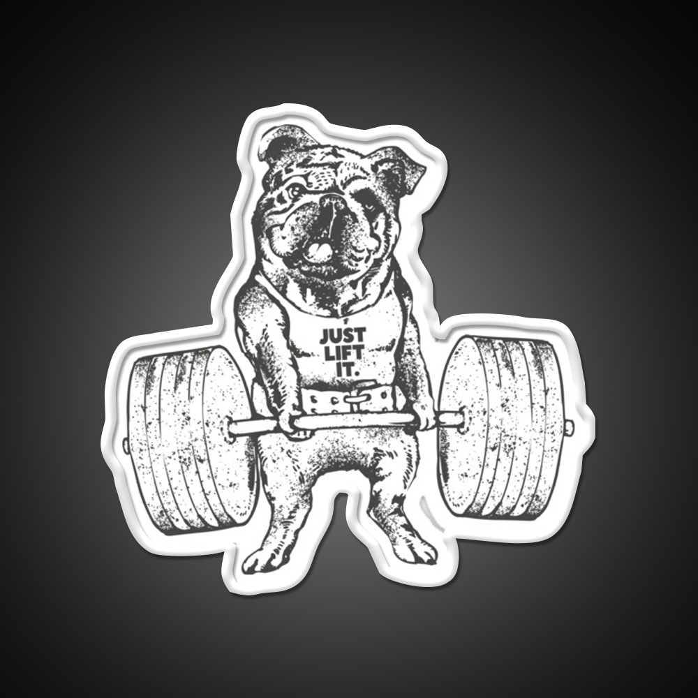 English Bulldog Lift Gym Fitness Led Neon Sign Rgb Color - LED neon sign view 11