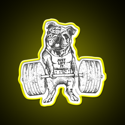 English Bulldog Lift Gym Fitness Led Neon Sign Rgb Color - LED neon sign view 7