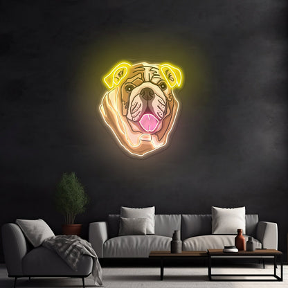 English Bulldog Neon Signs Aesthetic For Wall - Shineneon