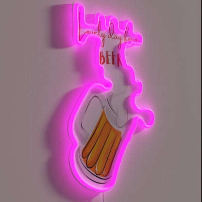 Enjoy A Beer Rgb Led Neon Sign - Shineneon