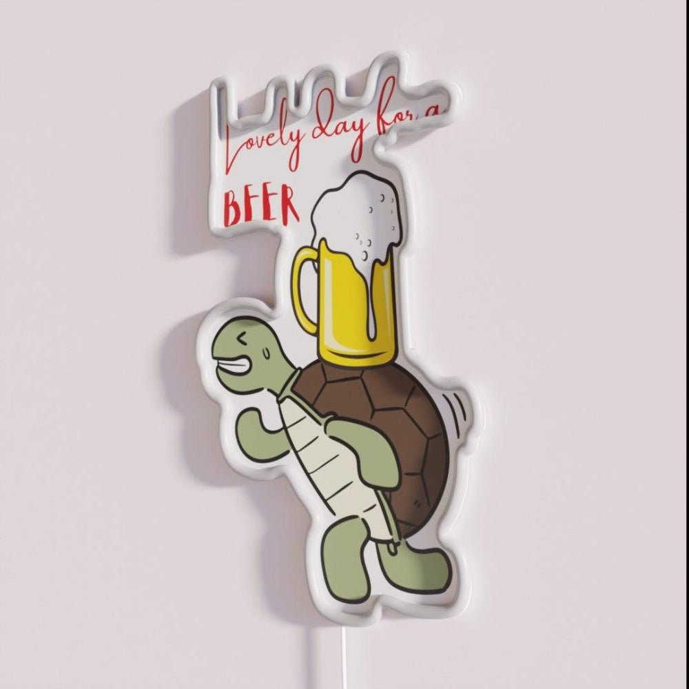 Enjoy A Beer Rgb Led Neon Sign Bar Wall Decor - Shineneon