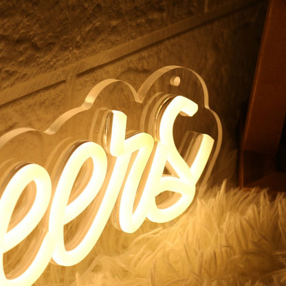Enjoy And Cheers Yellow Custom Led Neon Sign - Shineneon