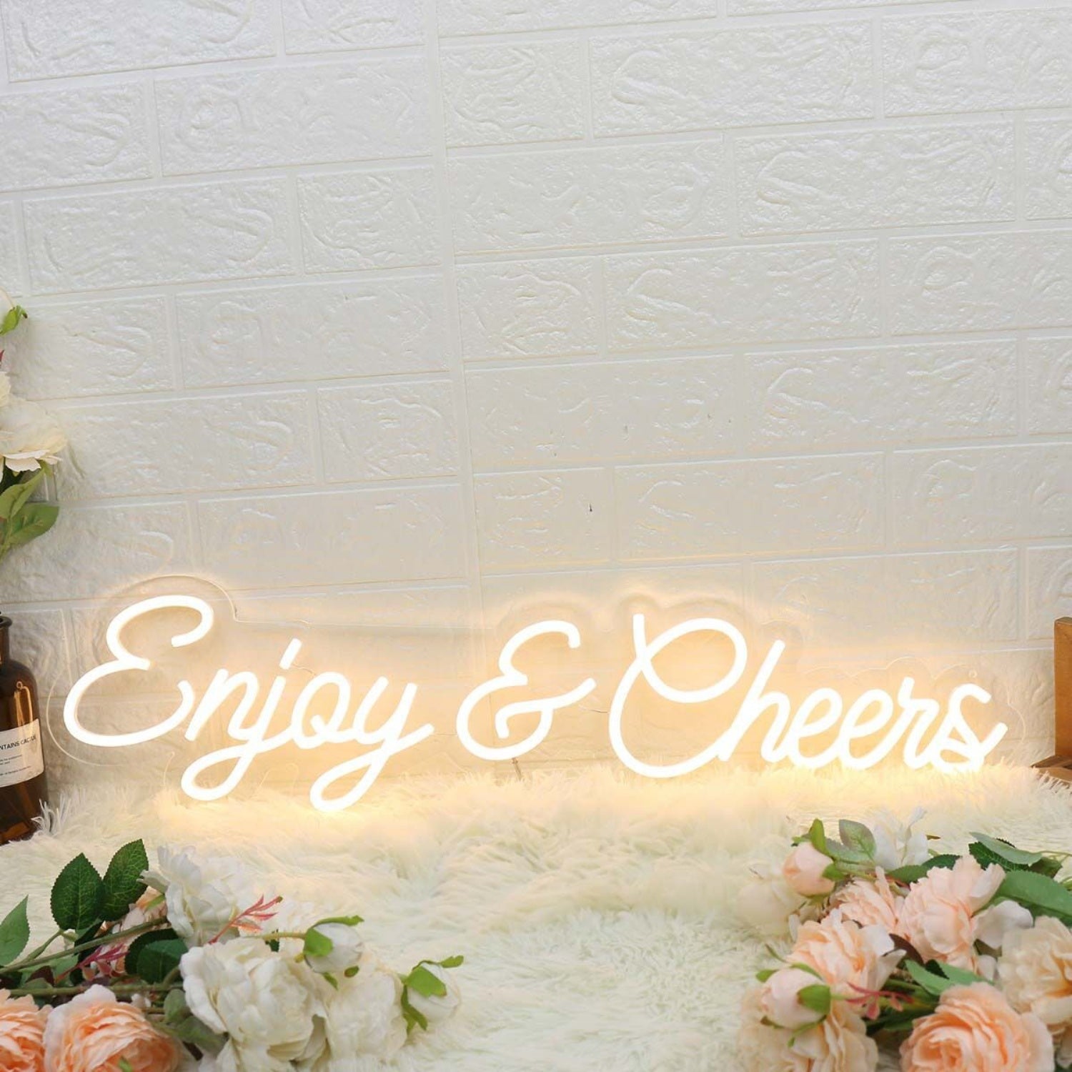 Enjoy And Cheers Yellow Custom Led Neon Sign - Shineneon
