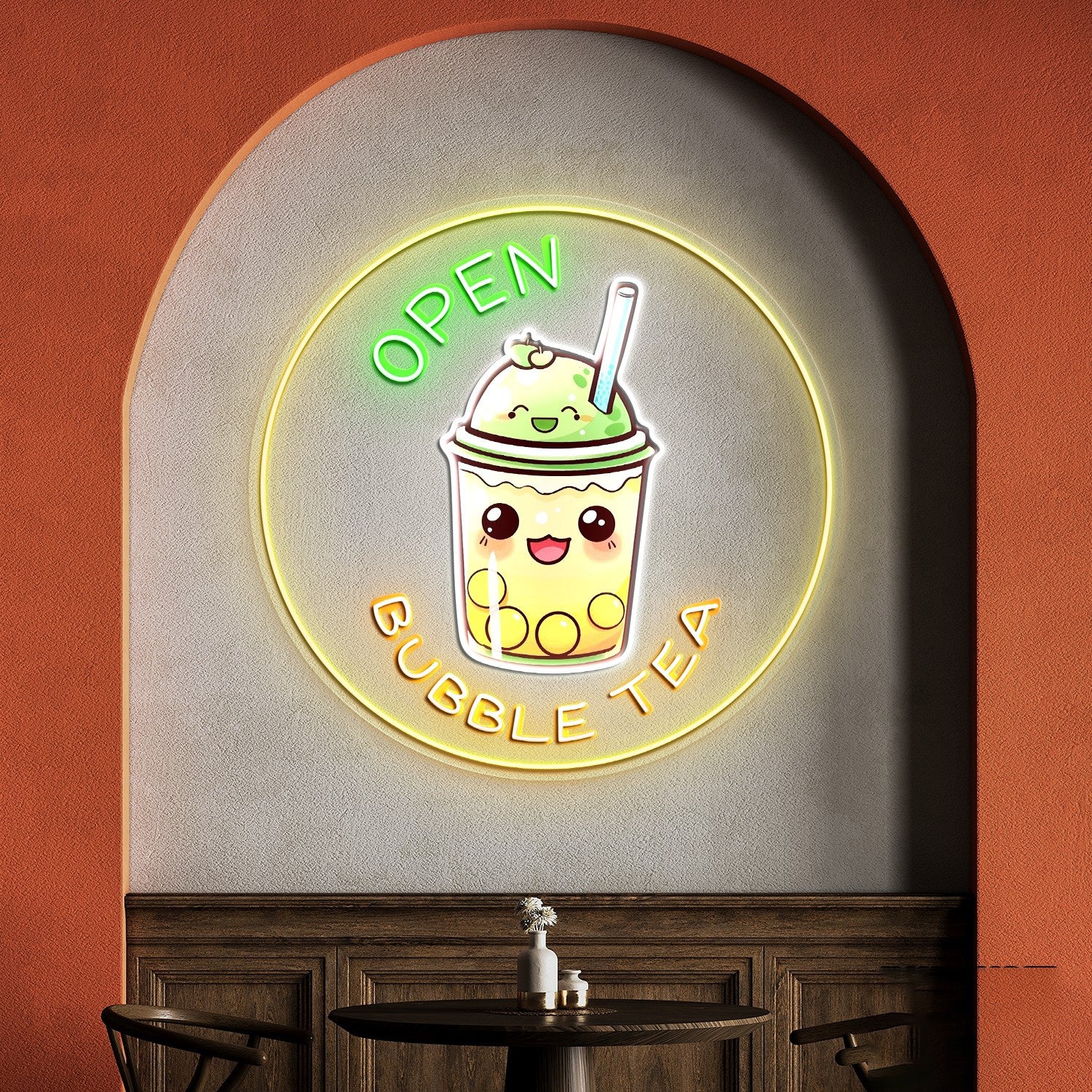 Enjoy Bubble Tea Acrylic Led Neon Sign | Shineneon