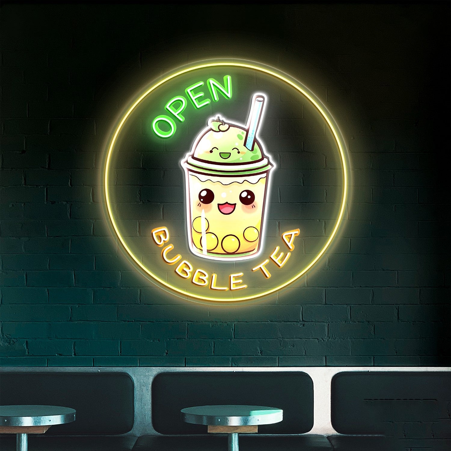 Enjoy Bubble Tea Acrylic Led Neon Sign | Shineneon