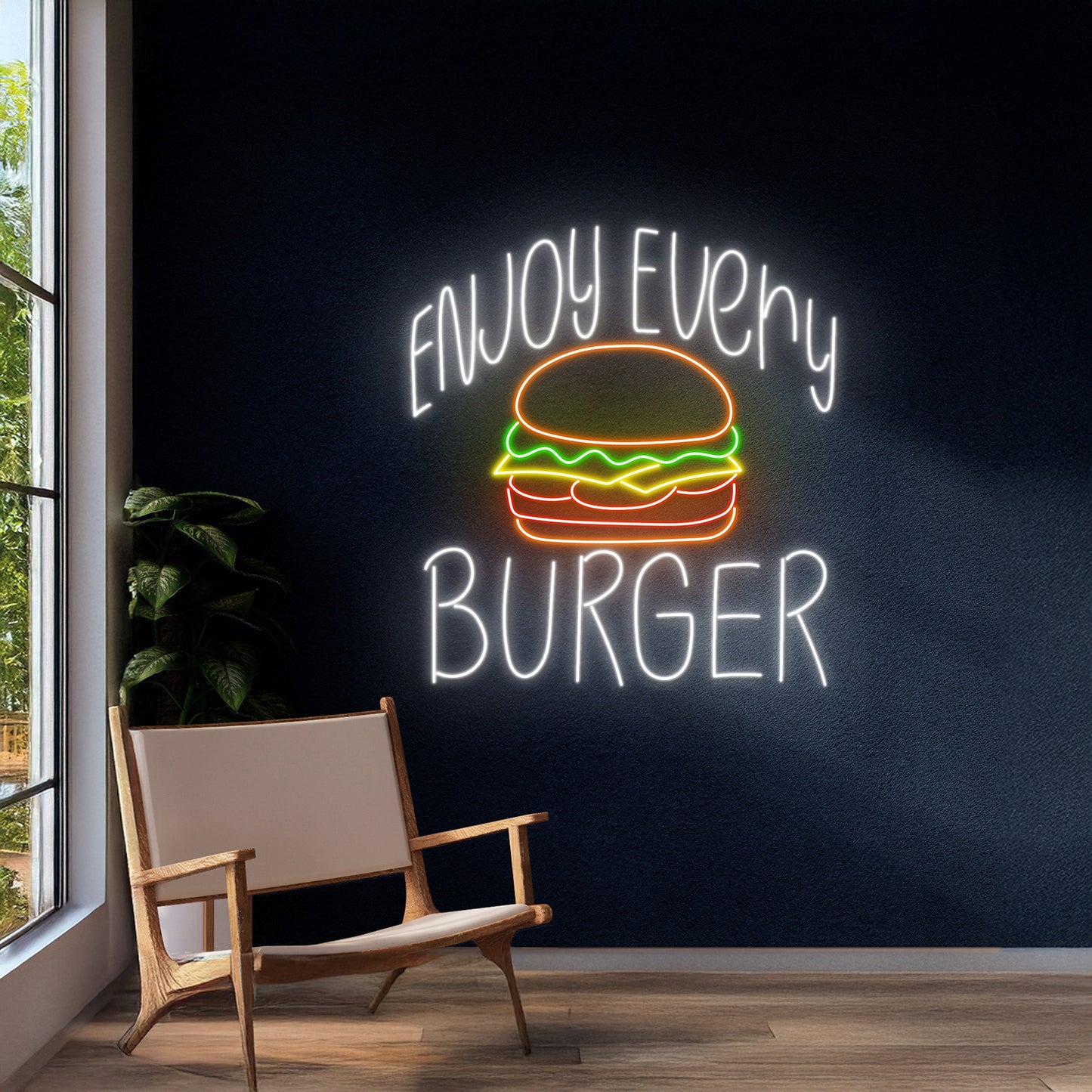 Enjoy Every Burger Neon Sign