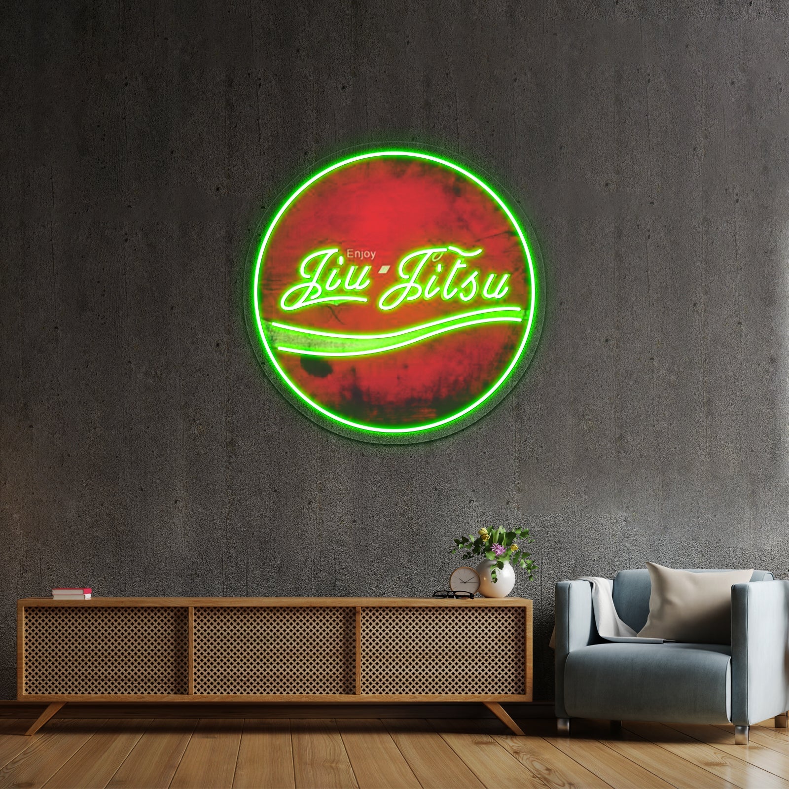 Enjoy Jiujitsu Artwork Custom Neon Led Sign - Shineneon