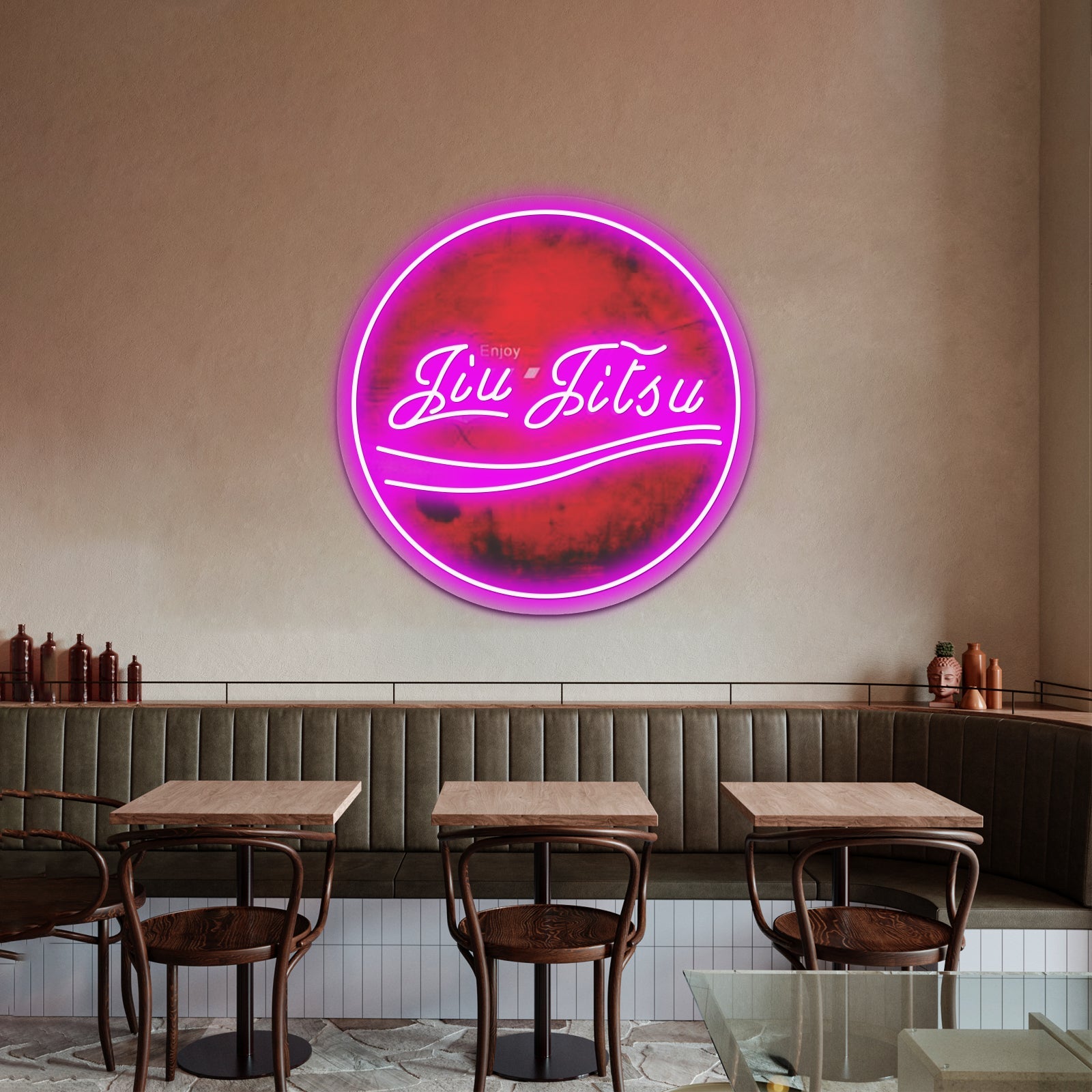 Enjoy Jiujitsu Artwork Custom Neon Led Sign - Shineneon