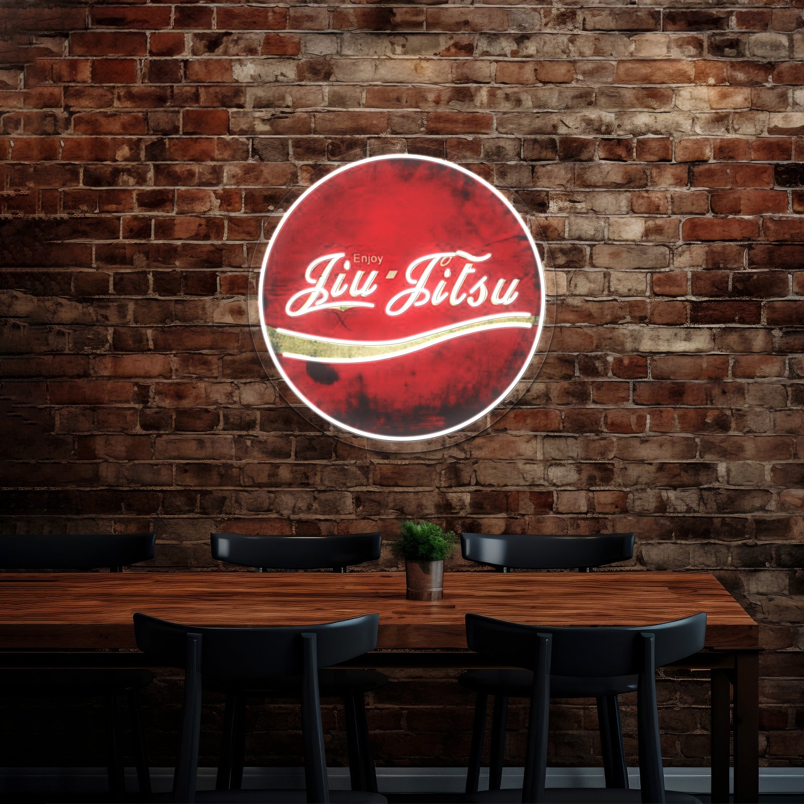 Enjoy Jiujitsu Artwork Custom Neon Led Sign - Shineneon