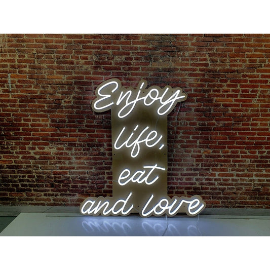 Enjoy Life Eat And Love Led Sign Business Neon Sign