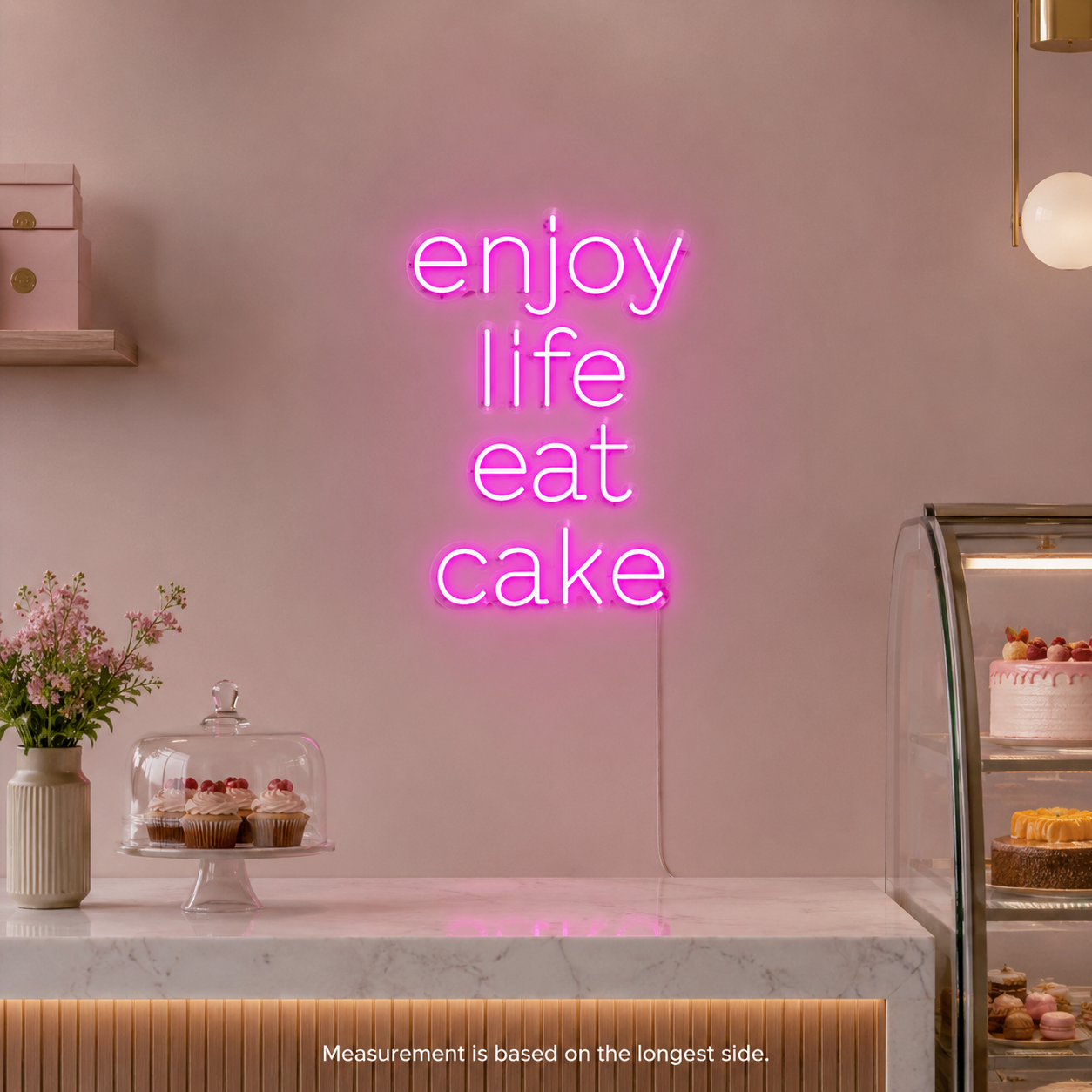 Enjoy Life Eat Cake LED Neon Sign Wall Neon Sign - 04 Size Image