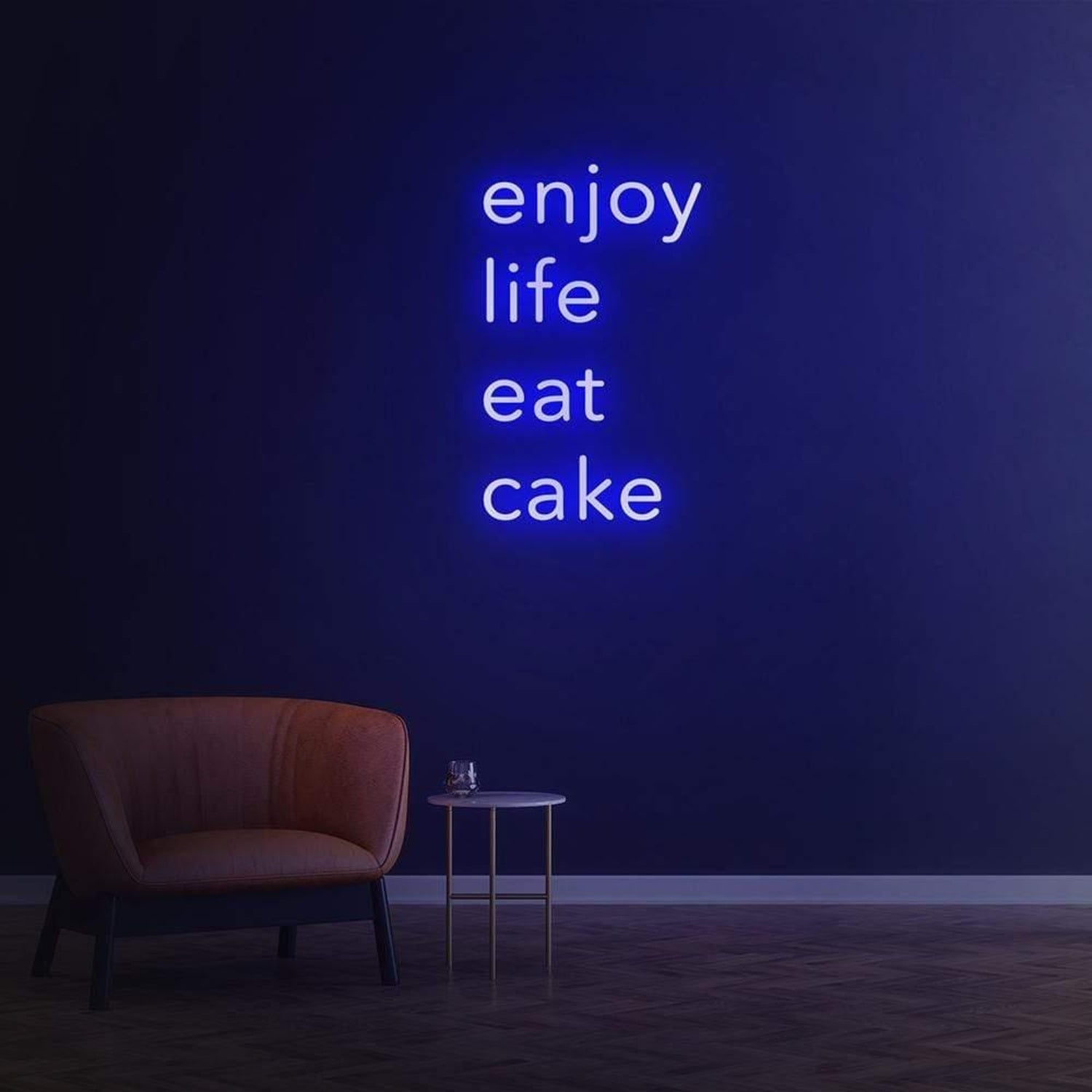 Enjoy Life Eat Cake Purple Led Neon Sign For Home Cafe Decor | Shineneon
