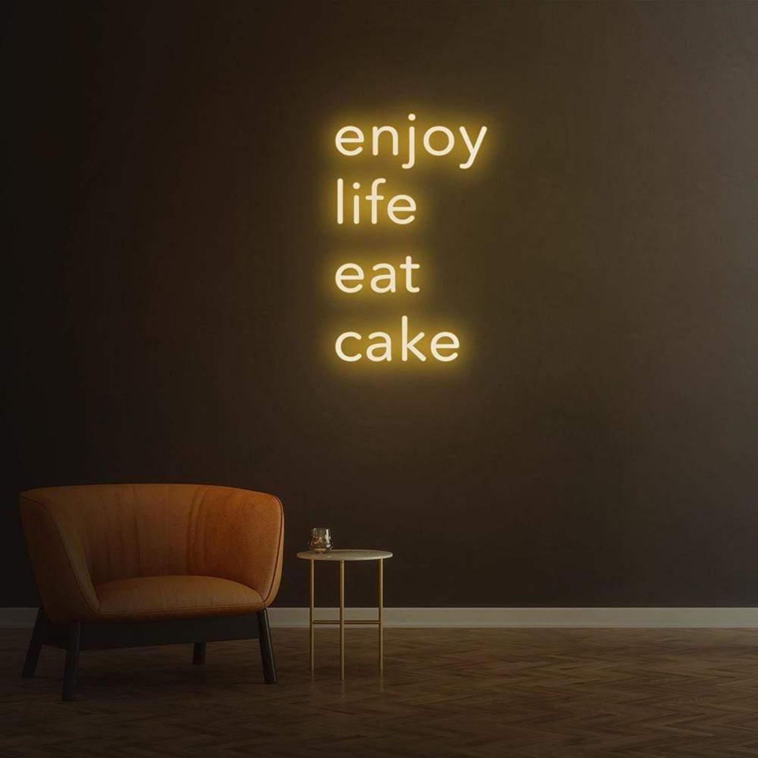 Enjoy Life Eat Cake Purple Led Neon Sign For Home Cafe Decor | Shineneon