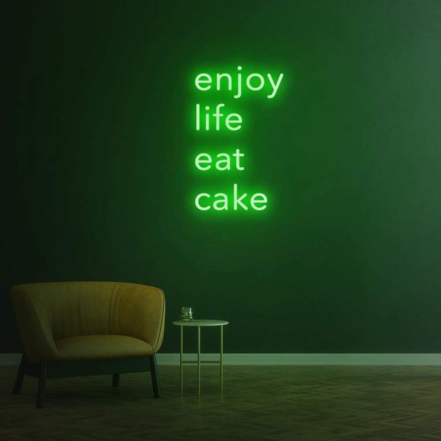 Enjoy Life Eat Cake Purple Led Neon Sign For Home Cafe Decor | Shineneon