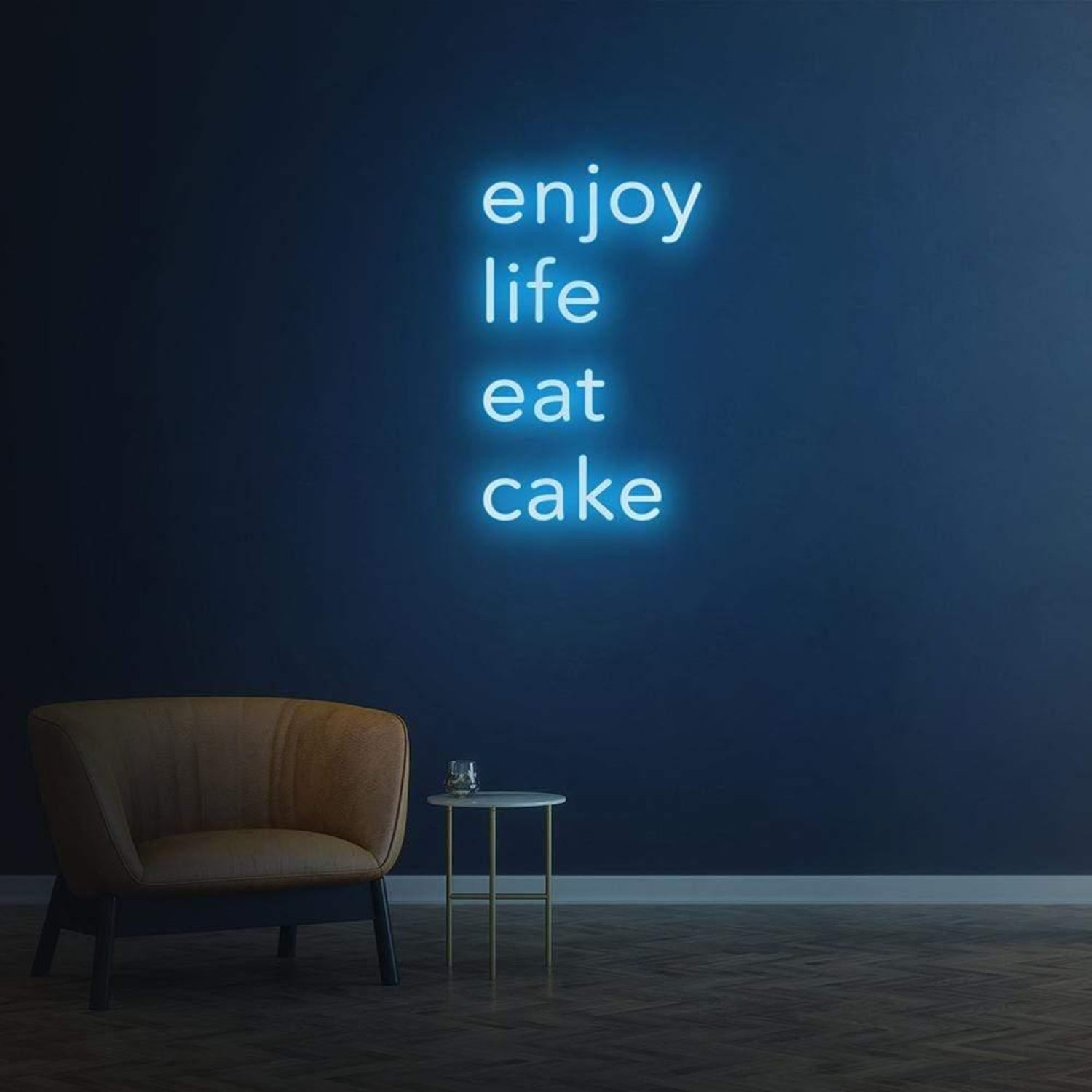 Enjoy Life Eat Cake Purple Led Neon Sign For Home Cafe Decor | Shineneon