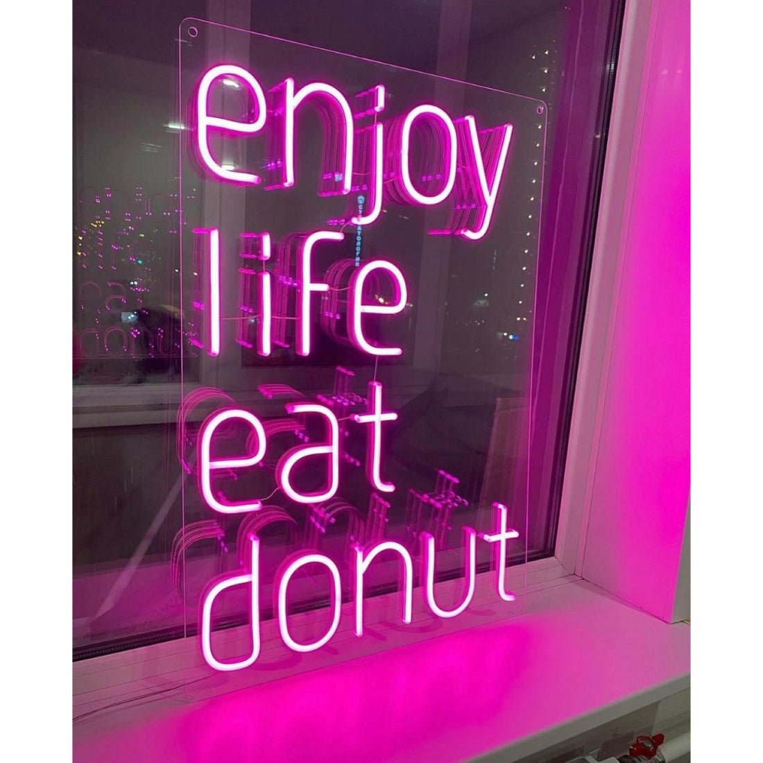 Enjoy Life Eat Donut Led Sign Business Neon Sign - Shineneon