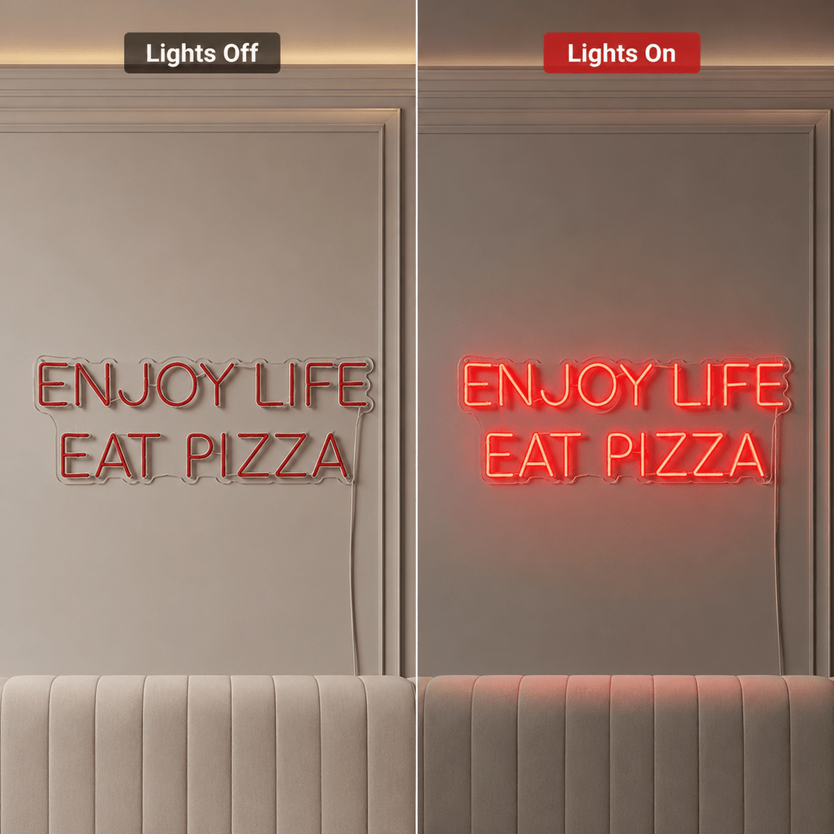 Enjoy Life Eat Pizza LED Neon Sign - Shineneon