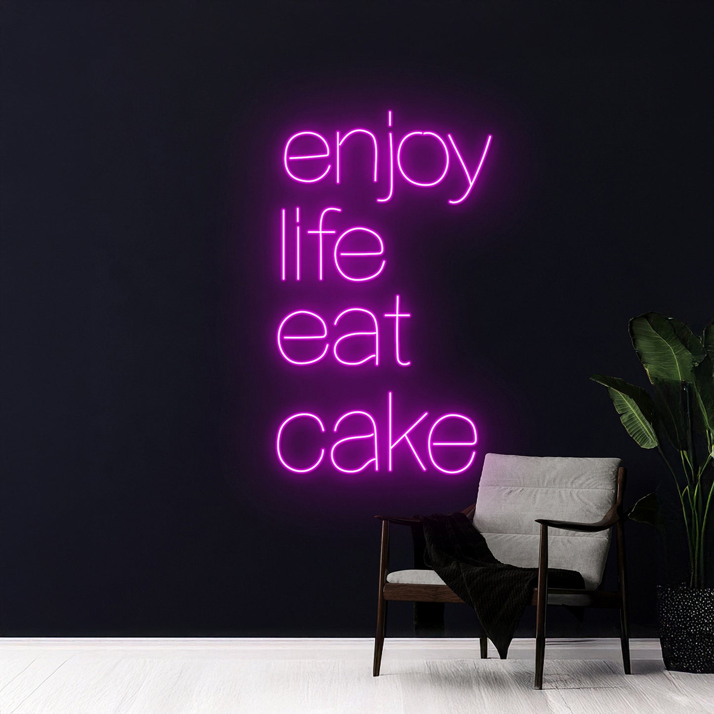 Enjoy Life It Cake Neon Sign