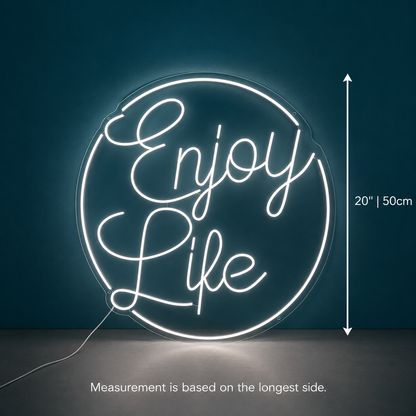 Enjoy Life Wall Decor LED Neon Sign - 04 Size Image