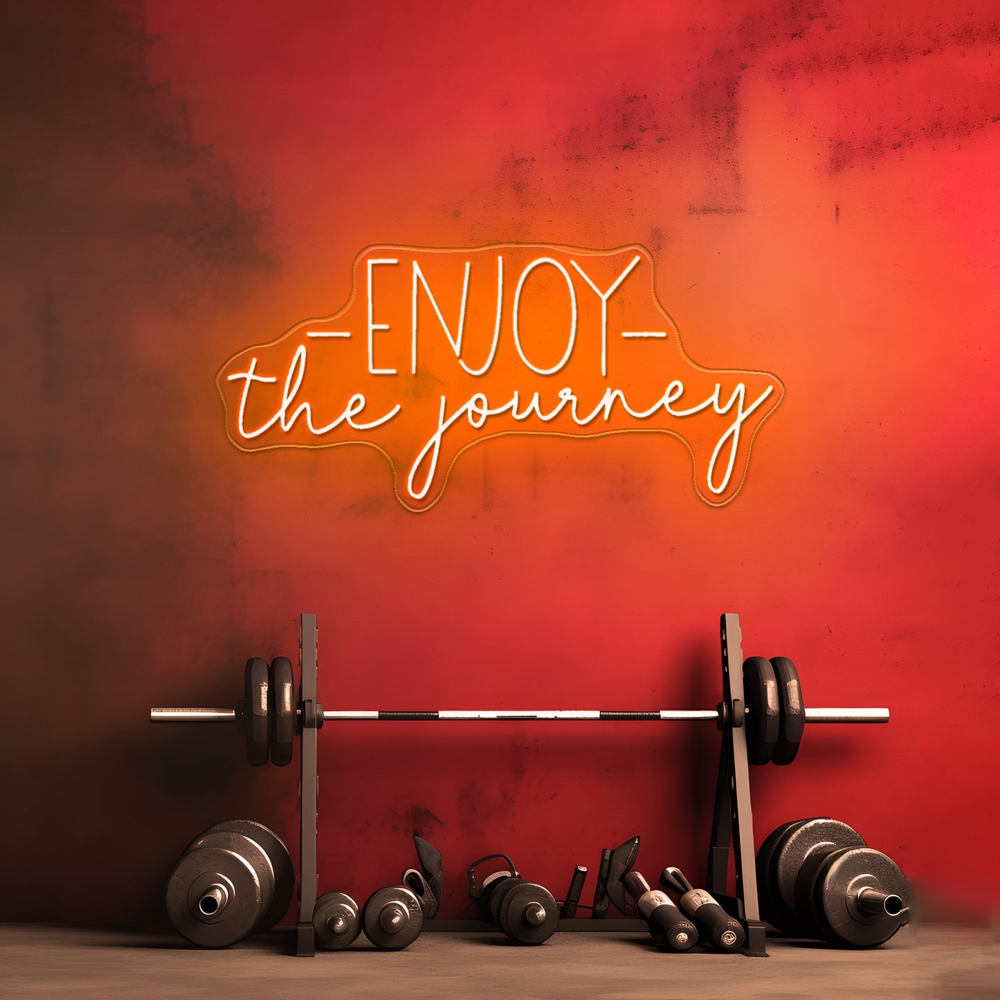 Enjoy The Journey Gym Neon Sign