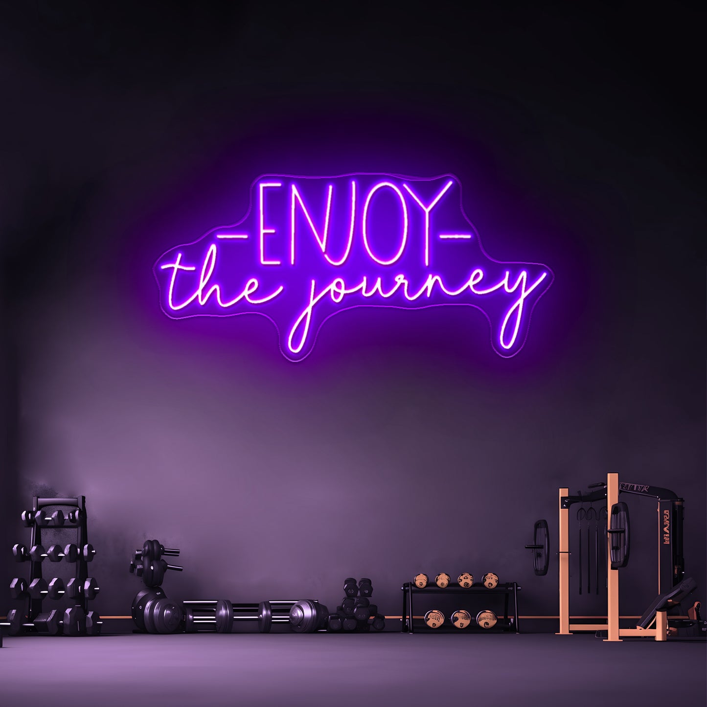 Enjoy The Journey Gym Neon Sign