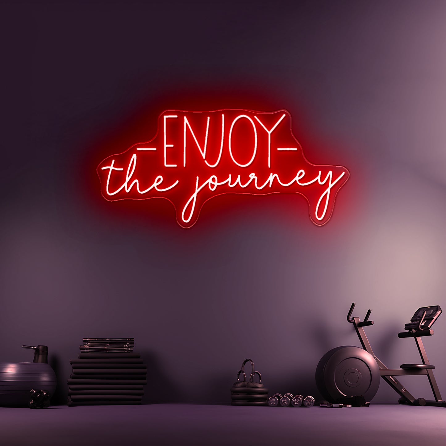 Enjoy The Journey Gym Neon Sign