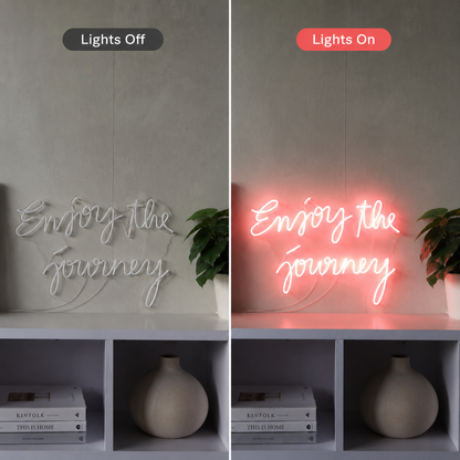 Enjoy The Journey LED Neon Sign - 06 Day Night Comparison