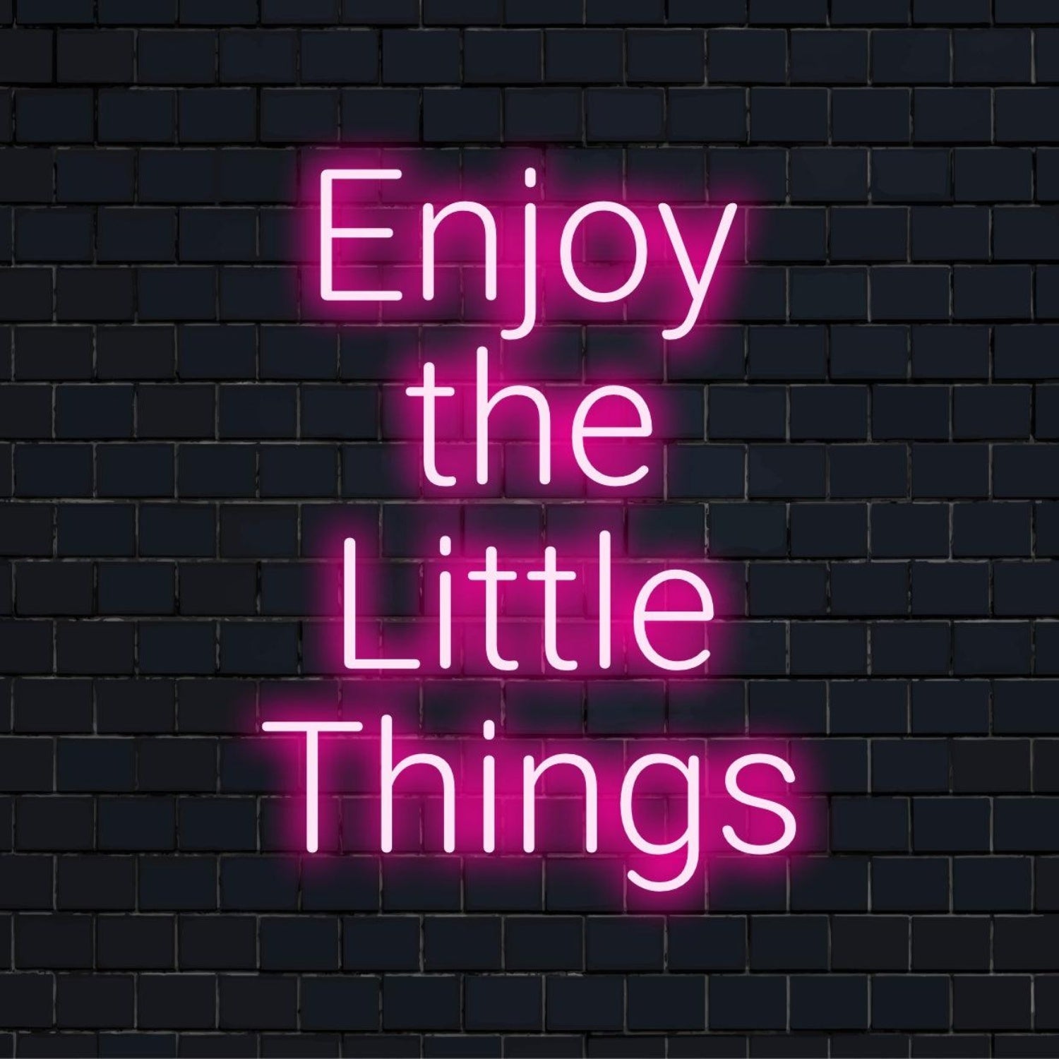 Enjoy The Little Things Pink Led Neon Sign For Home Cafe Decor | Shineneon