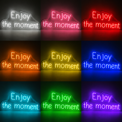Enjoy The Moment LED Neon Sign - 05 Color Grid
